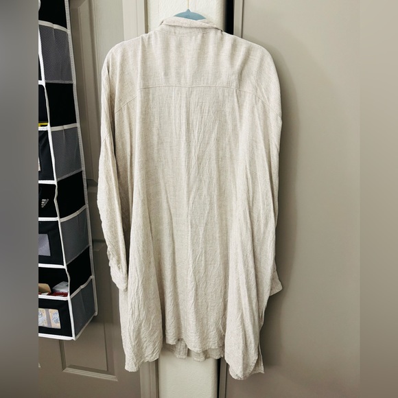 ASOS Design Linen Blend Button Down Women Shirt Dress Size 18 - Picture 8 of 8